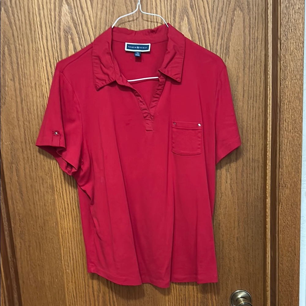 Women's Red Polo Shirt